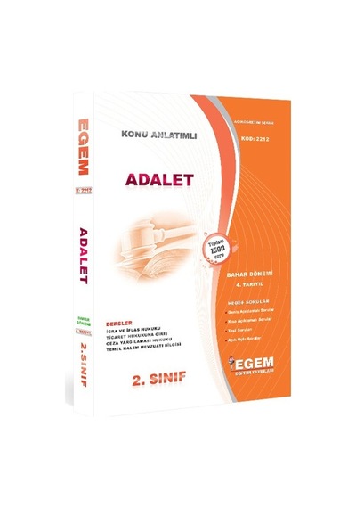 Egem Aöf Adalet 2. Sınıf Bahar Konu Soru