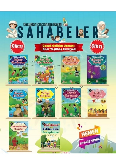 Çocuklar için Sahabe Hayatları Seti -10 Kitap Takım  - Cuma Karakoç  - Aktaş Yayıncılık
