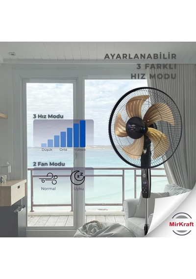 Mirkraft Fs-5018 Stand Fan Vantilatör 18'' Manuel