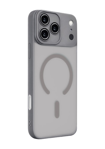 Apple iPhone  Uyumlu- 17 Pro Max Jota Lensli Magsafe Kapak - Titan Gri