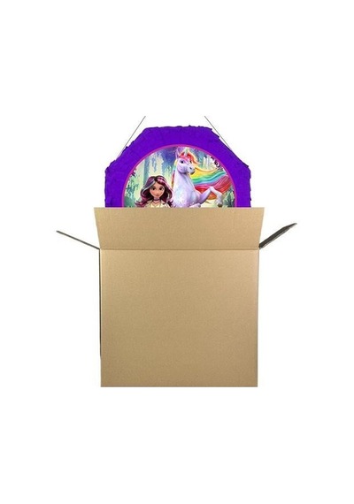 Pinyata Unicorn Akademi Pinyata 42 Cm + Sopası Doğum Günü Eğlencesi Diğer