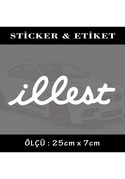 ill ing yazı oto sticker ön arka cam yazısı - tuning modifiye
