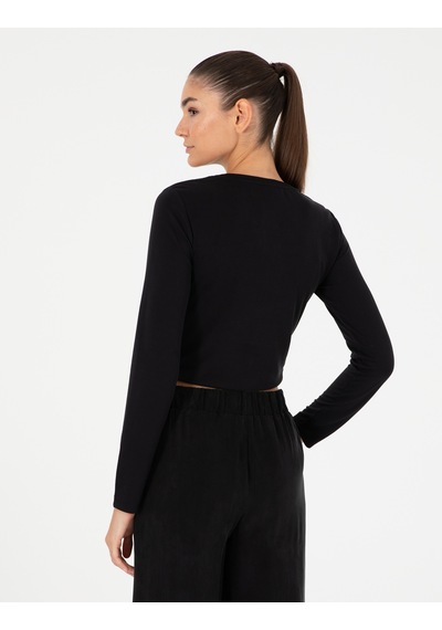 Pierre Cardin Kadın Siyah Bluz Örme 50296410-vr046 Siyah
