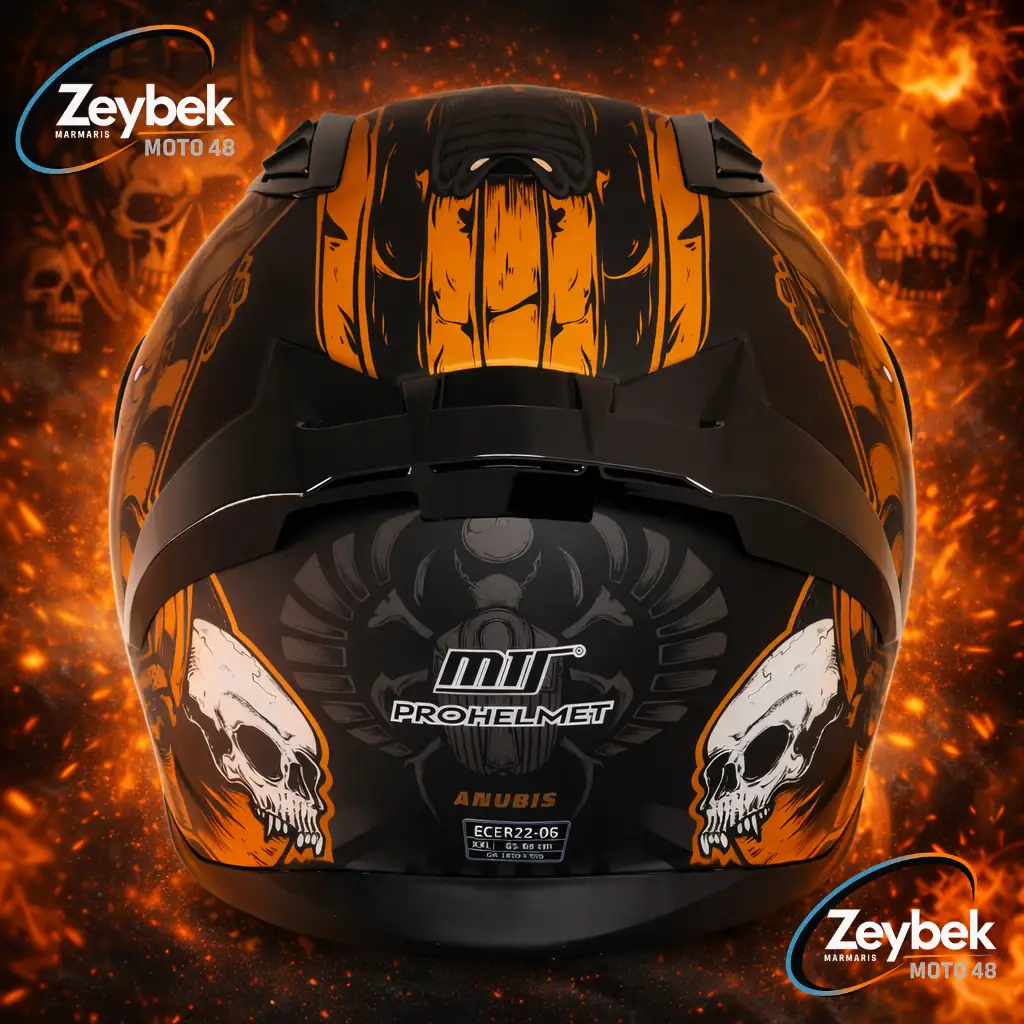 M-801 Snake Anubis Fiber Kask Güneş Vizörlü & İnterkom Uyumlu Snake Anubis