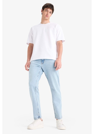 Defacto Oversize Geniş Kalıp Bisiklet Yaka Kısa Kollu Basic Düz Ağır Kumaş Tişört X3926az26spwt34 Beyaz-wt34