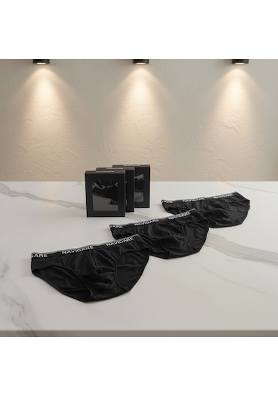 Bonbon Erkek 6'lı Paket Siyah Renk Slip Bb2797
