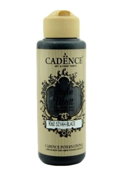 Style Matt Mat Siyah Akrilik Boya 120 Ml 9060 Siyah