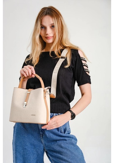 Just Polo Krem Omuz Çantası 6014mh