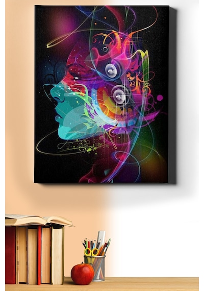 Webstyle Sayılarla Boyama Seti Kasnaklı Renkli Kadın 6 60 X 75 Cm