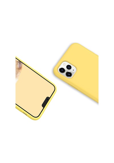 Apple Uyumlu iPhone 11 Pro Kılıf Nano Lansman Silikon Arka Kapak Sarı