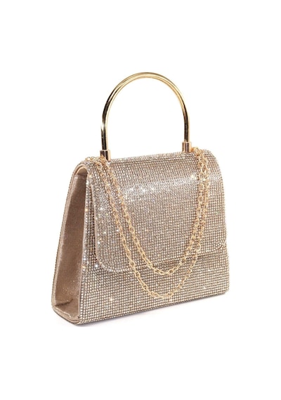 Keeba Gold Taşlı Abiye Çanta Altın Kadın Abiye Çanta Gold Abiye Çanta Davet Gece Clutch Çanta