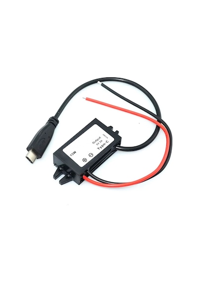 12.2v / 24v To Type-c 5v 3a Modül F35j5v3a 30cm Usb Kablolu Su Geçirmez Şarj Telefon Araba