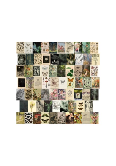 A5 Fairycore Grunge Wall Collage Poster Seti Hediyelik Genç Odası Estetik Duvar Afişi