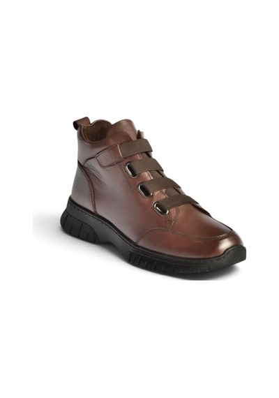 Fox Shoes Z555560903 Kahverengi Hakiki Deri Comfort Ortopedik Taban Kadın Bot