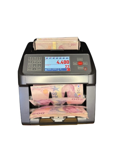 Sesli Karışık Para Sayma Makinesi Mıx 80 New, Tl Ve Euro Karışık Sayım - Dolar Adet Sayım Müşteri Ekranı