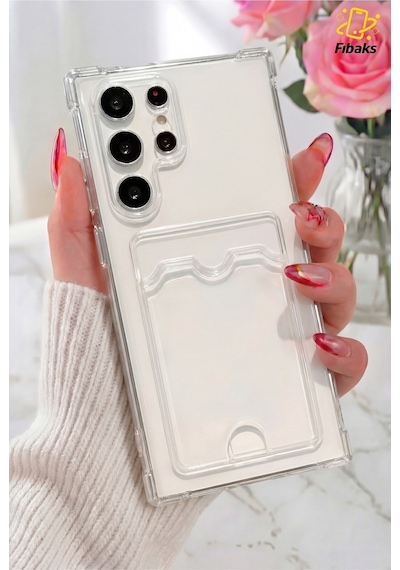 Fibaks Galaxy S24 Ultra Uyumlu Kılıf Kamera Koruma Ve Köşe Korumalı Kartlıklı Cüzdanlı Darbe Emici Kapak