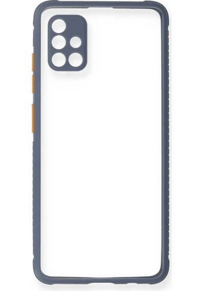 Gld-spt- Newface Samsung Uyumlu Galaxy A71 Kılıf Miami Şeffaf Silikon - Gri