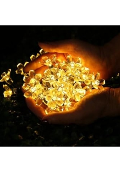 Güneş Enerjili Dış Mekan Solar Çiçekli Led Işık Dekoratif 30 Çiçekli Led Tek Ebat Unisex Çok Renkli