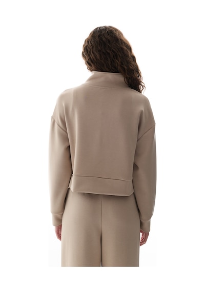 Penti Bej İpeksi Dokunuş Silky Touch Yarım Fermuarlı Sweatshirt