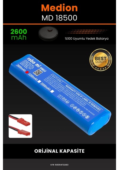 Medion MD18500 2600mAh Robot Süpürge  Bataryası