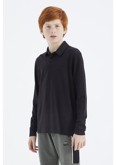 Tommylife Tommy Life Siyah Polo Yaka Basic Erkek Çocuk T-shirt - 11171 Siyah