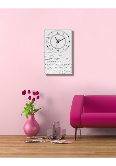 Decorıta Cam Saat | Gümüş Petek Gümüş
