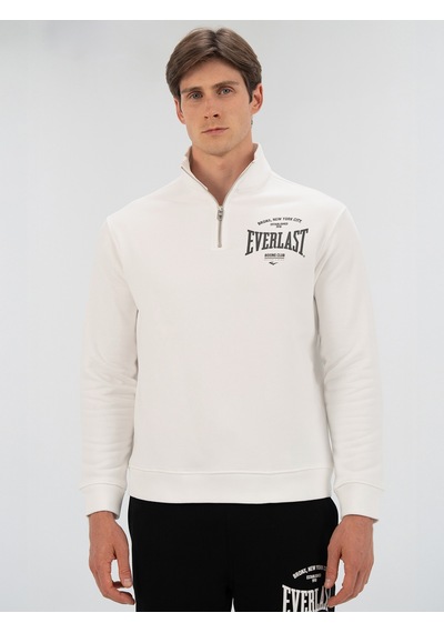 Everlast Bronx Nyc Half Zip Regular Beyaz Erkek Sweatshirt Beyaz