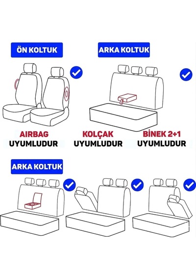 Standart Koltuk Kılıfı - Babyface - 4+1 Araçlara Uyumlu