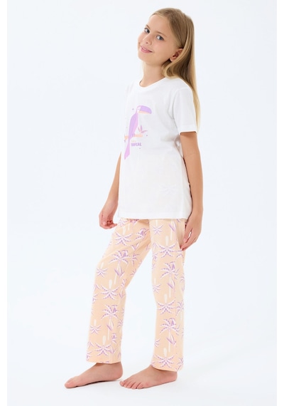 Rolypoly Kız Çocuk Beyaz Pijama Takım Rp3811-c-v1 Beyaz