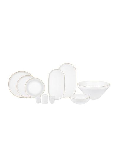 Karaca  Streamline Saturn Gold 59 Parça 12 Kişilik Porselen Yemek Takımı