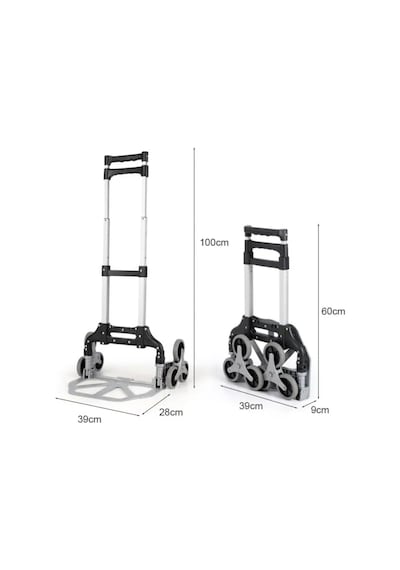 Katlanabilir Yük Taşıma Arabası Altı Tekerlekli 70 Kg