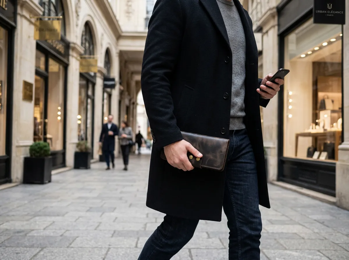 Natderi %100 Hakiki Deri Çıtçıtlı El Portföyü Cüzdan Telefon Bölmeli Cüzdan - 9x19 Cm Taba & Acı Kahve Acı Kahverengi