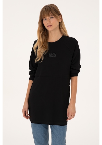 U.S. Polo Assn. Kadın Siyah Uzun Bisiklet Yaka Sweatshirt 50315623-VR046 U.S. Polo Assn. Kadın Siyah Uzun Bisiklet Yaka Sweatshirt 50315623-VR046