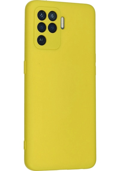 Newface Oppo Reno 5 Lite Kılıf Nano İçi Kadife Silikon Semeglbl - 92 - Sarı