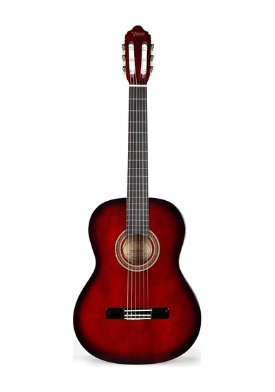 Valencia Vc104trds Klasik Gitar 4/4 Kırmızı Sunburst Sap Çelikli - Canlı Renk - Başlangıç