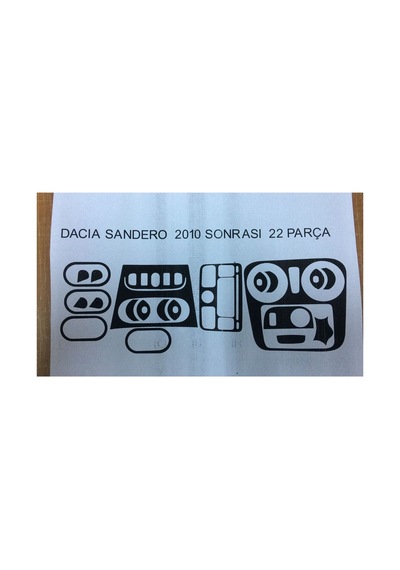 Dacıa Sandero 2010 22 Parça Torpido Kaplama Renk Gri