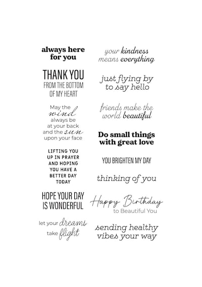 Spellbınders Papercrafts, Inc Clear Spellbinders Acyrlic Stamps By Bibi Cameron-hummingbird Sentiments