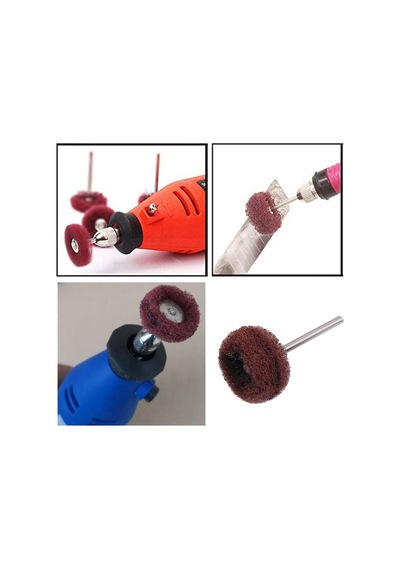 6206 Pimli Aşındırıcı Temizleme Polisaj Keçe 25mm - Kırmızı 320 Kum