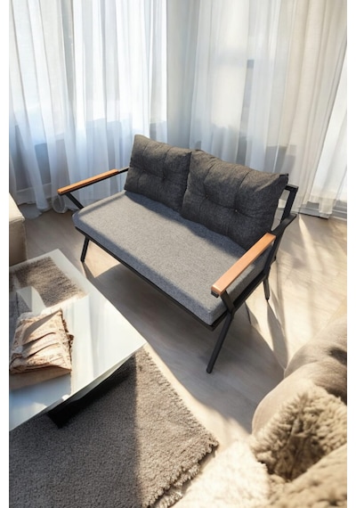 Pilocca Tekli Bahçe , Balkon Mobilyası 2'li 60x120cm Gri Antrasit Antrasit Gri Pilocca Tekli Bahçe , Balkon Mobilyası 2'li 60x120cm Gri Antrasit Antrasit Gri