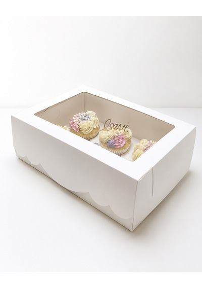 Geniş Aralıklı 6 Lı Cupcake Kutusu