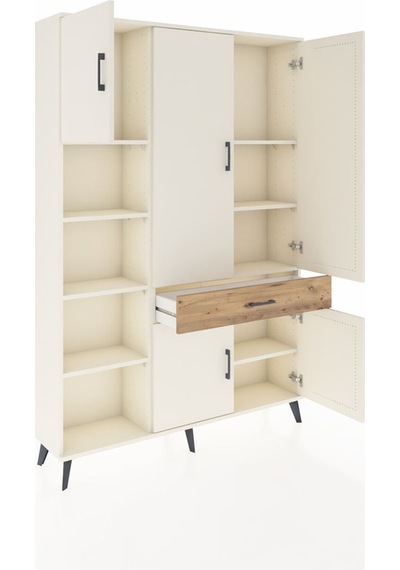Arges Dolap 8 Raflı Tek Çekmeceli 5 Kapaklı 132x30x195 Aytaşı-aytaşı/çam Aytası/atlas Çam Arges Dolap 8 Raflı Tek Çekmeceli 5 Kapaklı 132x30x195 Aytaşı-aytaşı/çam Aytası/atlas Çam
