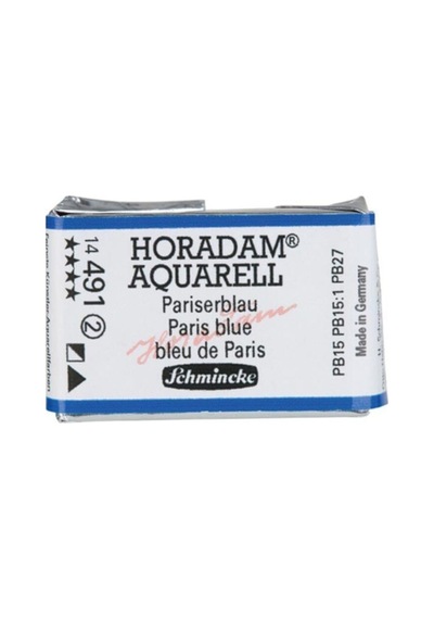 Schmincke : Horadam Aquarell Artist Sulu Boya : Tam Tablet : Seri 2 491 Paris Blue