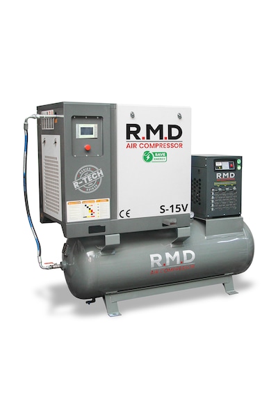 R.m.d Kompresör 15 Hp 500 Lt Depo Üstü İnvertörlü Vidalı Hava Kompresör Seti Üıs-15v