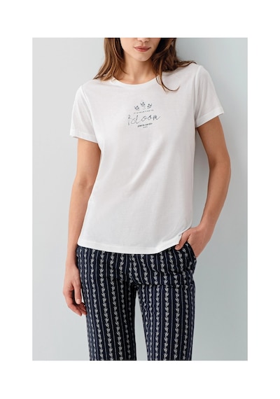 Moda Dua Pierre Cardin 9207-x Kadın Battal Kapri İkili Takım Beyaz