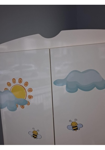 Dolap Kuzu 90648 İki Kapaklı Dijital Baskı Sınıf Suntalam Demonte Beyaz