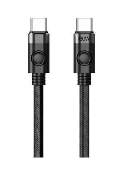 Orico CDX-60CC-BK-BP 60W PD Type-C To Type-C Hızlı Şarj Ve Data Kablosu 1 M Siyah