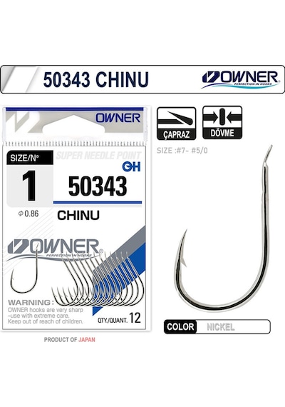 Owner 50343 Chinu White İğne - 3/0
