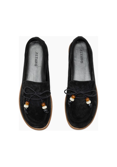 Amy Hakiki Deri Siyah Boncuk Detaylı Loafer Kadın Günlük Ayakkabı Amy Hakiki Deri Siyah Boncuk Detaylı Loafer Kadın Günlük Ayakkabı