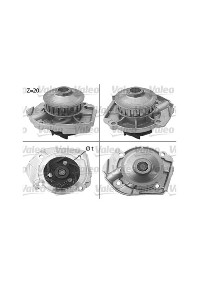 Devirdaim Su Pompası - Fiat Uno, Panda, Punto, Tipo, Seicento, Cinquecento, Strada, Palio, Siena, Egea - Valeo-506397