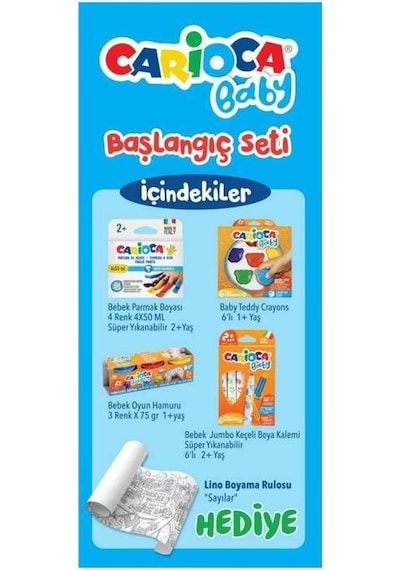 Carioca 4 Parça Boyama Bebek Başlangıç Seti Lino Boyama Rulosu He